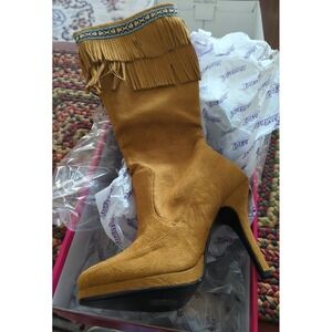 NEW Funtasma‎ Women's Sz 7 Tan Microfiber INDIAN290/TMF Boots Sexy!
